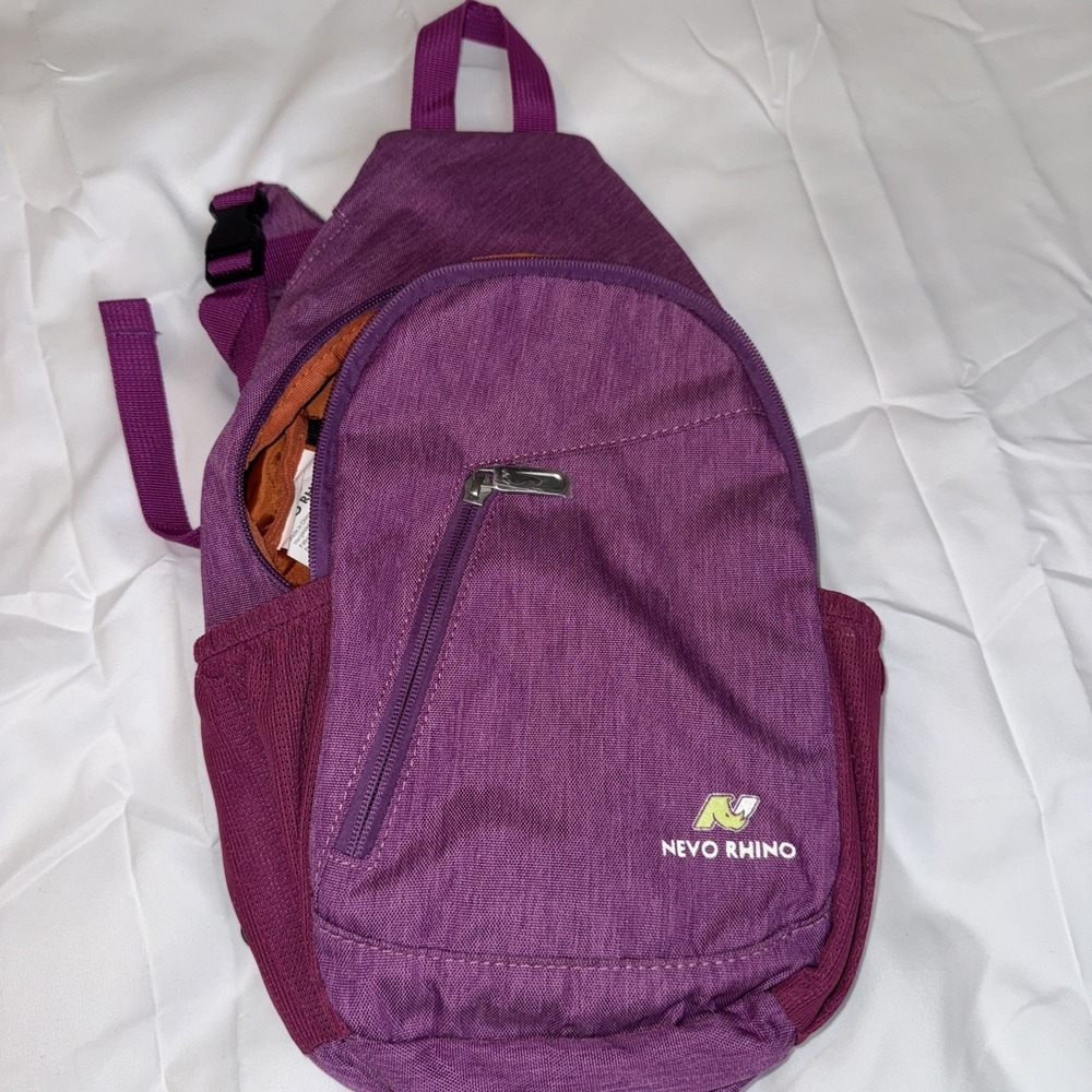 Nevo Rhino Sling‎ Crossbody Bag Back Pack Backpack New W/O Tags Purple or Pink